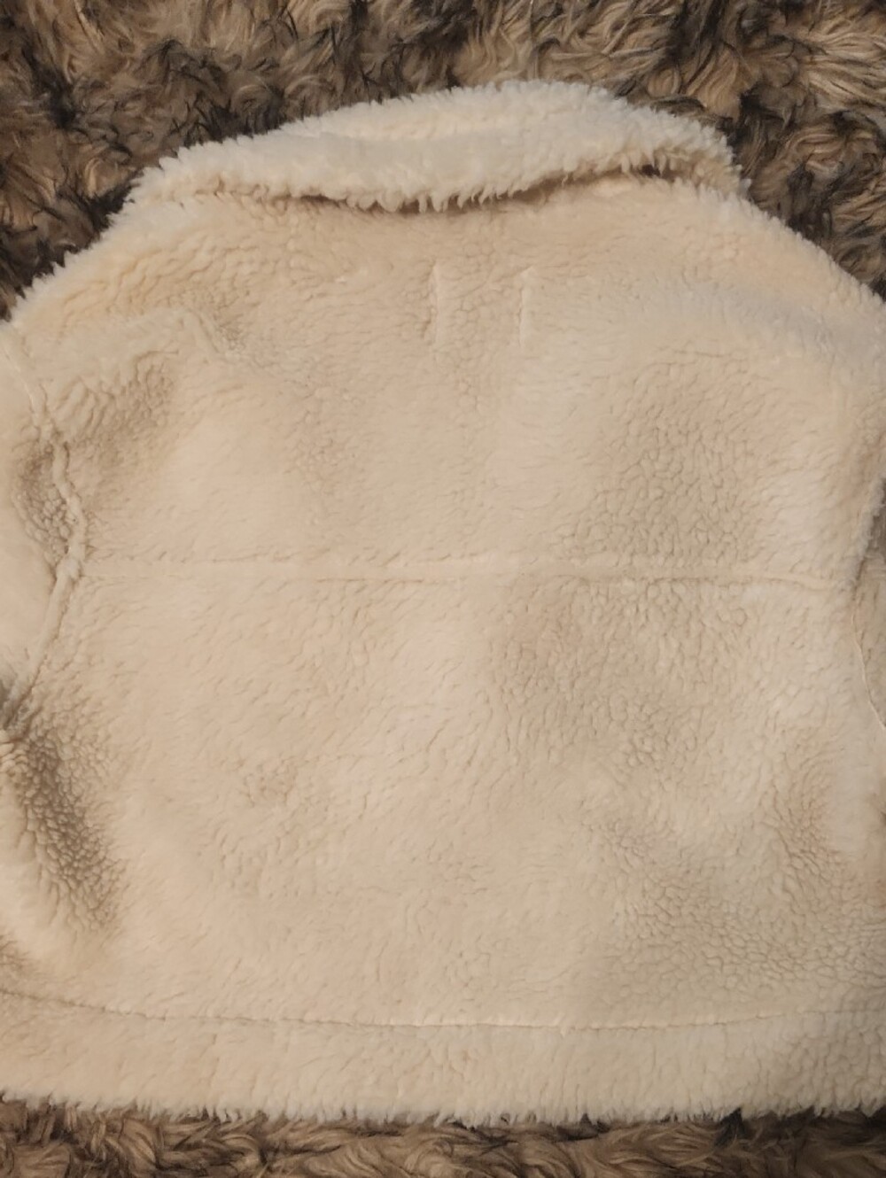 Willow Boutique Love Tree Ivory Teddy Sherpa Jacket - Picture 4 of 5